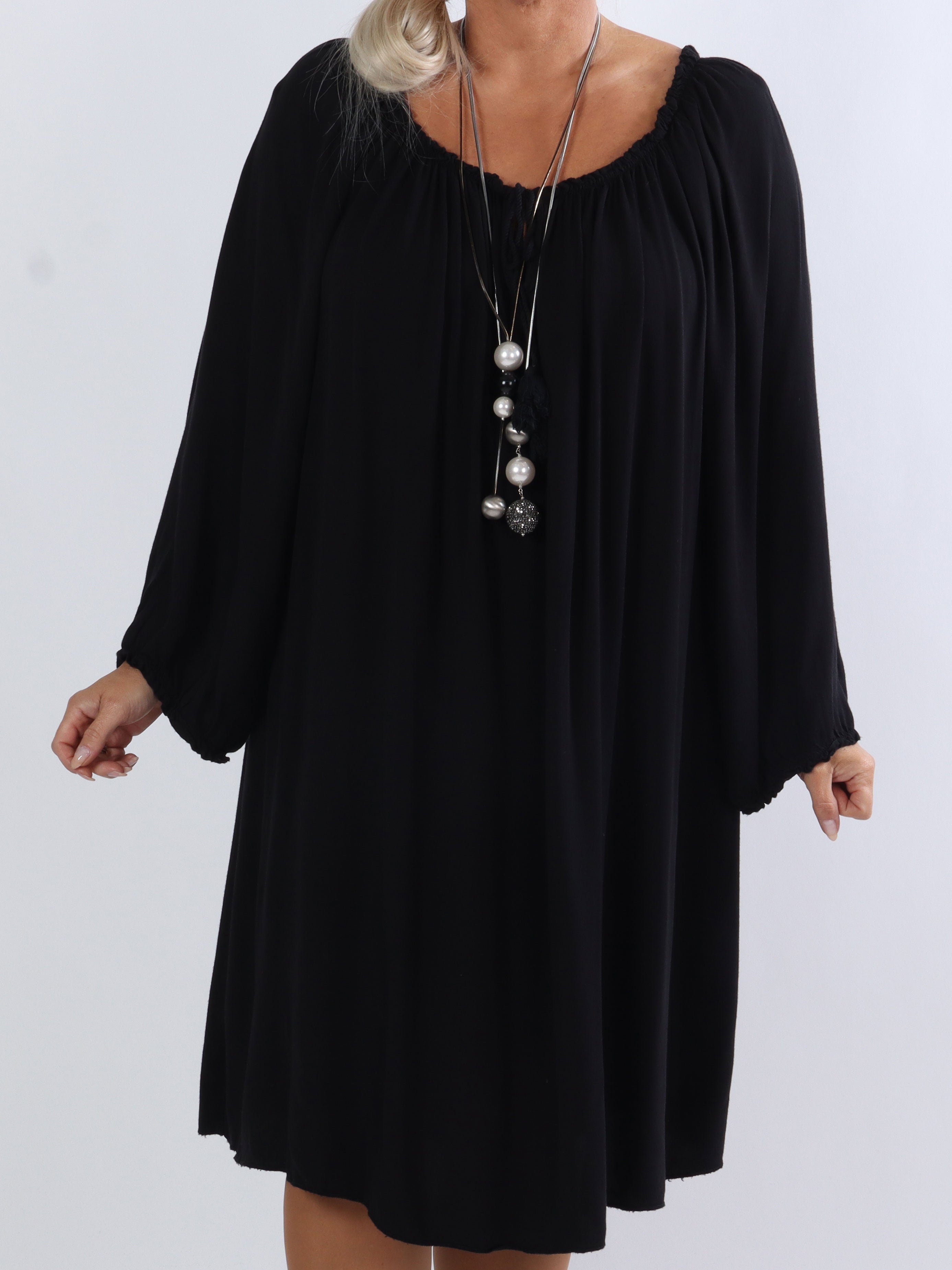 Nicole - Snygg tunikaklänning i plus size med knytband